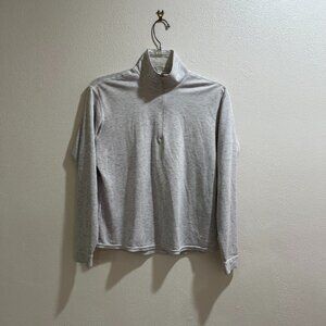 PATAGONIA Capilene Women's Gray/White Lightweight Long-Sleeve 1/4-Zip Top-Size M